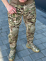 Бойові штани мультикам посилені idogear g3 всу, Штани армійські тактичні multicam rip stop зі вставками