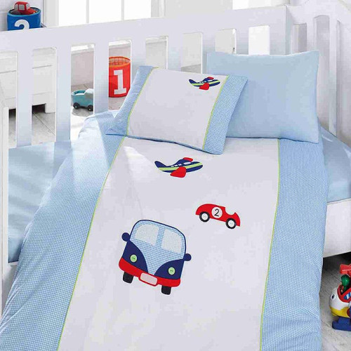 Детское постельное белье в кроватку Cotton Box ранфорс Araba Mavi - фото 1 - id-p2003952316