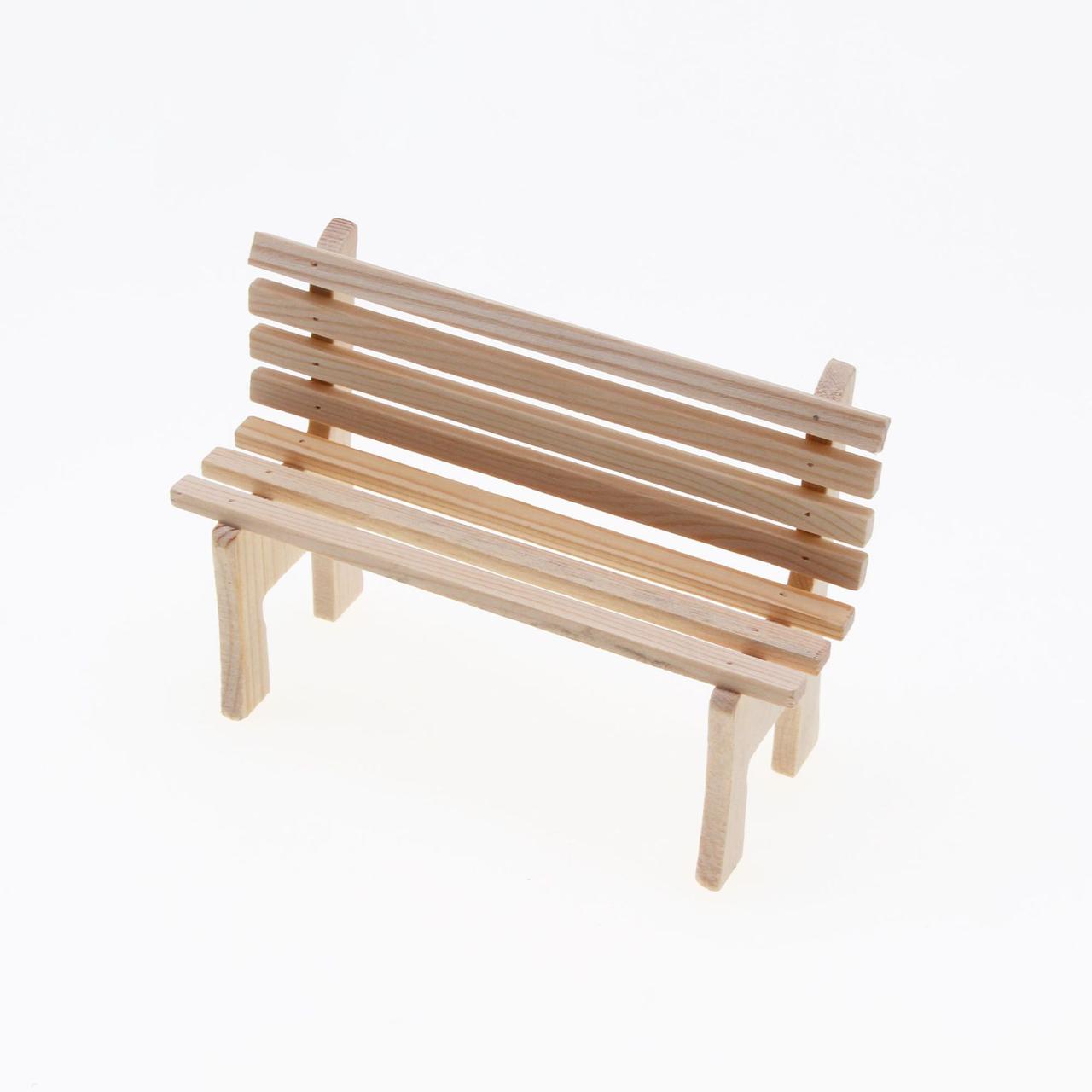 Мініатюра лавочка 13*9 см Дерево, фото 1