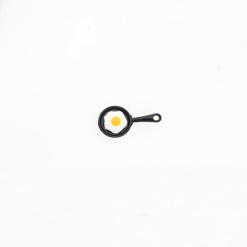 Мініатюра сковорідка з яєчнею 2.7*1.4 см Чорна, фото 1