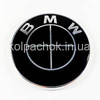 Эмблема BMW F10/E81/F07/E63 51147057794 черный лого 82мм.