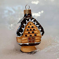 Ялинкова іграшка зі скла, формова "Хатка"