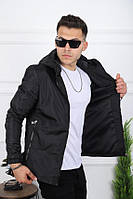 UA Мужская куртка ветровка Stone Island курточка чоловіча на молнии с капюшоном Premium / стоун