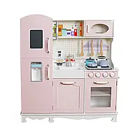 Кухня дитяча дерев'яна AVKO Ліана Pink + звукові світлові ефекти + аксесуари R_2173