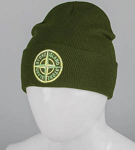 Шапка молодіжна з вишивкою  (m33), Хакі