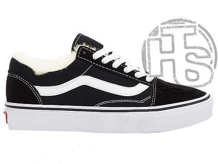 Чоловічі кеди Vans Old Skool Black White (с мехом) VN000D3HY28, фото 1