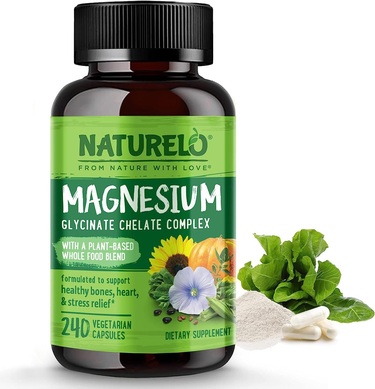 NATURELO Magnesium Glycinate Chelate 200 mg 240 капсул