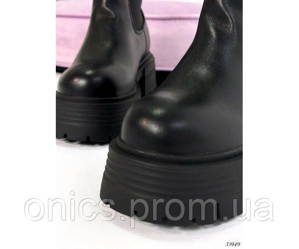 Ботинки челси зимние на тракторной подошве хорошее качество Размер 37 - фото 6 - id-p2003954486