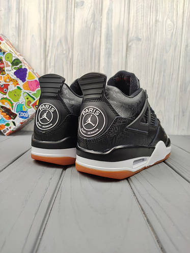 Jordan 4 black white cheap gum