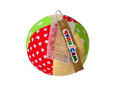 М'яка іграшка м'яч ГЕОМЕТРІЯ 15см брязкальце ТМ ЧУДІ САМ FG