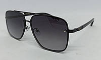 Prada очки мужские солнцезащитные темно серый градиент в черном металле