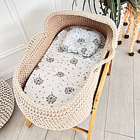 Набор в детскую коляску для прогулок ортопедическая подушка для младенцев и простыня на резинке