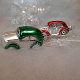 Формова ялинкова іграшка зі скла "Машинка", фото 2