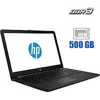 Ноутбук HP 15-ra048ur / 15.6" (1366x768) TN / Intel Celeron N3060 (2 ядра по 1.6 - 2.48 GHz) / 4 GB DDR3 / 500