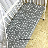 Простирадло на резинці в дитяче ліжечко 120*60 см матеріал байка бавовна, фото 10