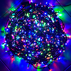 Гірлянда "Нитка" на 28 м, 400 LED, від мережі, RD-7136, Різнобарвна / Новорічна гірлянда на ялинку