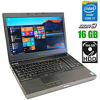 Ноутбук Б-класс Dell Precision M4800 / 15.6" (1920x1080) TN / Intel Core i7-4810MQ (4 (8) ядер по 2.8 - 3.8