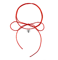 Серебряное сердце Andronova Jewelry 15 мм Подвеска женская Подвес на шею на шелковом шнурочке