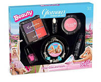 Набор браслет и косметика 6 в 1 Beauty Glamoue Браслет с шармами + набор косметики TH2023-1