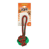 Іграшка Barksi TPR Rope Ball м'ячик на канаті з TPR вставкою 22 см (діаметр 8см)