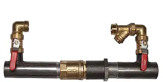 Байпас сталевий для насоса 40 1 1/2" короткий з клапаном
