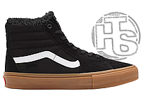 Мужские зимние кеды Vans SK8-Hi Black White Gum (с мехом) VN0A5FCCB9M