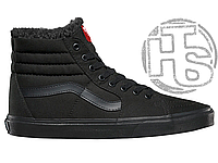 Мужские зимние кеды Vans SK8-Hi Black V (с мехом) N000TS9BJ4