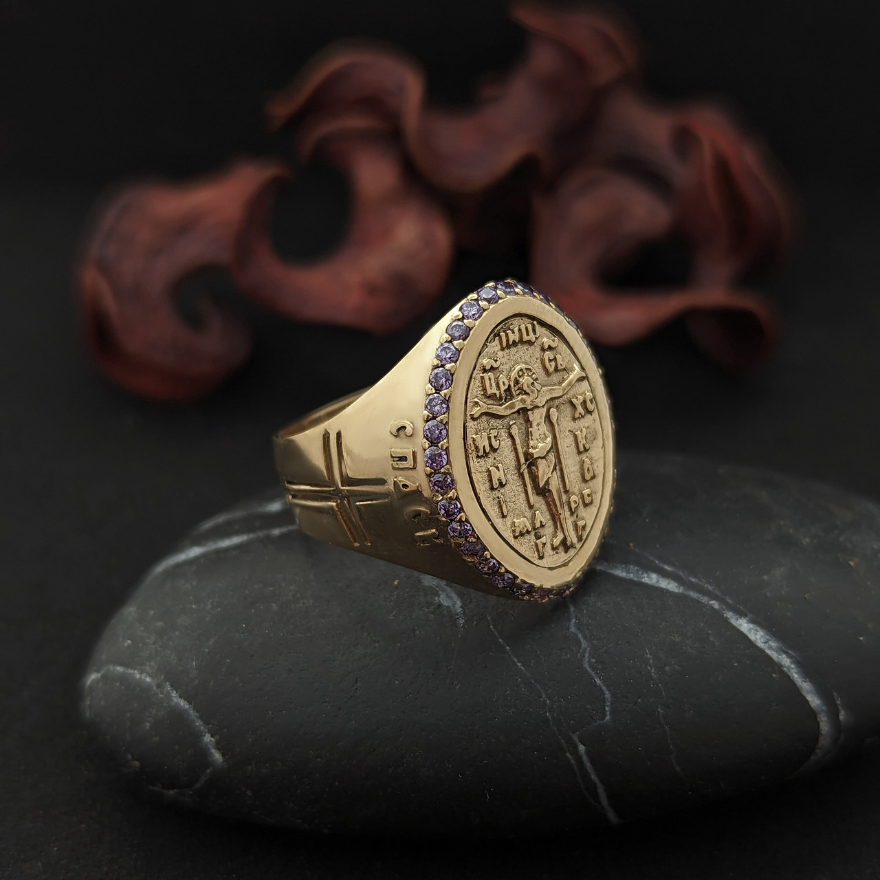 Кільце Перстень Друкка Хрест