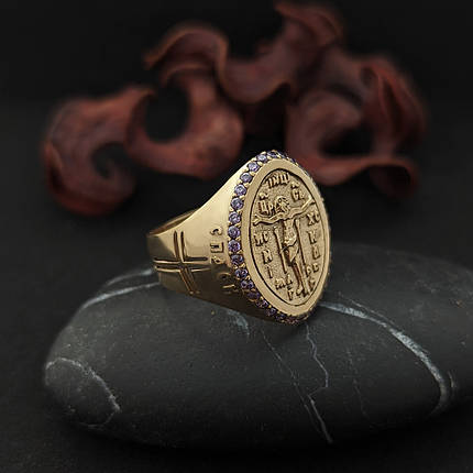 Кільце Перстень Друкка Хрест, фото 1