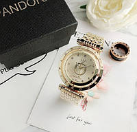 Стильные женские наручные часы стиль Pandora Золото хорошее качество