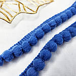 Помпони на тасьмі сині, 14 мм, фото 3