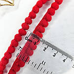 Помпони на тасьмі червоні, 12 мм, фото 3