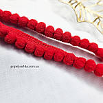 Помпони на тасьмі червоні, 12 мм, фото 2