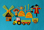 "Маленький фермер" з фетру на липучках до розвивального набору Wonderwall® "Ферма", 14 елементів, фото 2