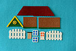 "Будинок для фермера" з фетру на липучках до розвивального набору Wonderwall® "Ферма", 11 елементів, фото 2