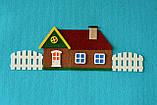 "Будинок для фермера" з фетру на липучках до розвивального набору Wonderwall® "Ферма", 11 елементів, фото 3