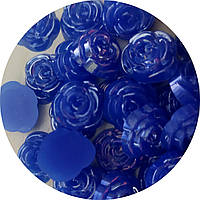 Полубусины пластиковые Розочки 12 мм 40 шт Синий (324701650115)