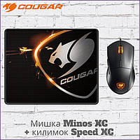 Комплект Мишка Cougar Minos XC + Коврик Speed XC (260x210x3 мм)