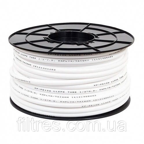 Еластичний поліетиленовий шланг 1/2", білий колір, KAPLYA® /TAIWAN (KP-PE12W), фото 1
