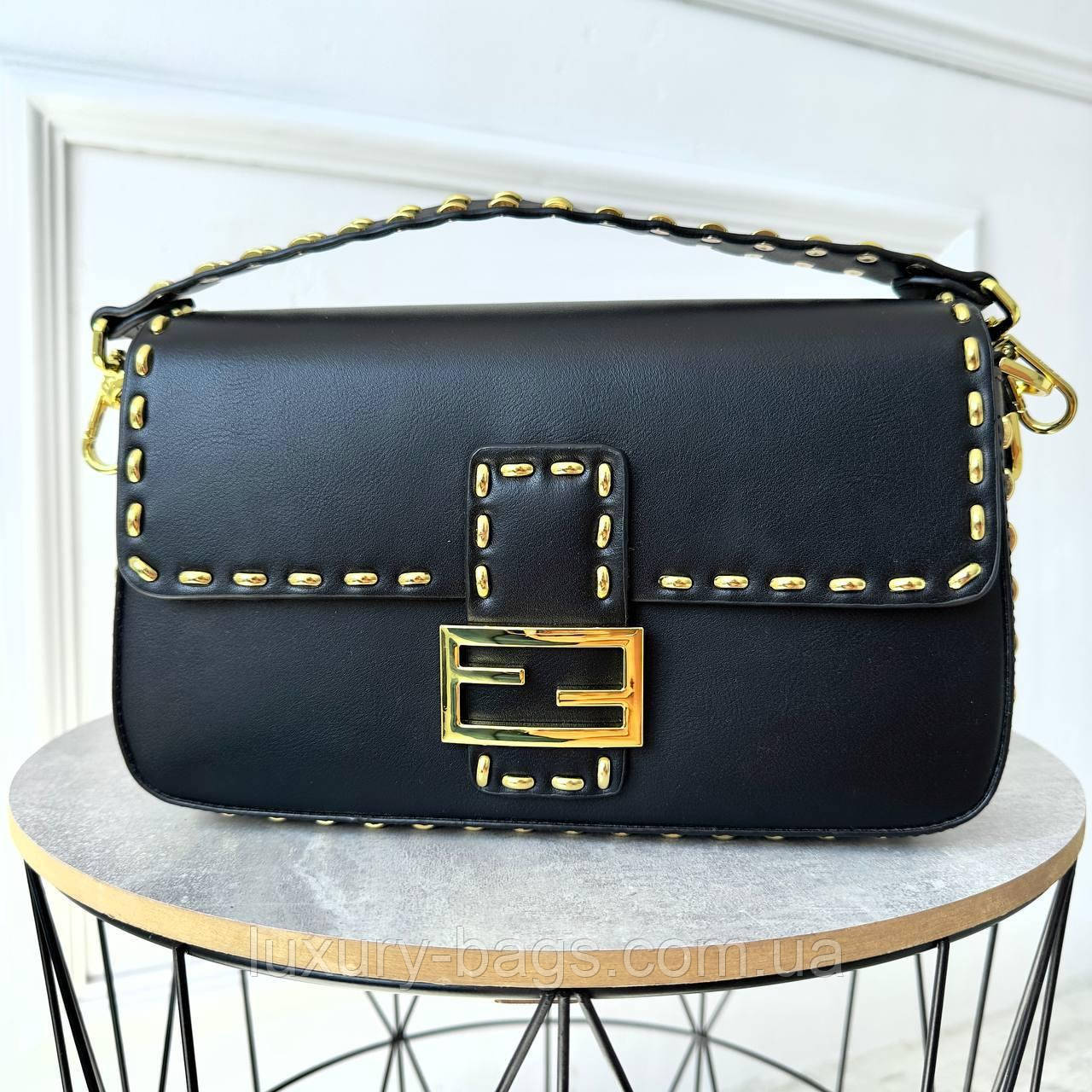 Жіноча шкіряна сумка Fendi Baguette, фото 1