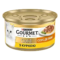 Purina Gourmet Gold Соус Де-Люкс с курицей 85 г влажный корм для котов (133689-23) LV