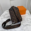 Чоловіча нагрудна компактна сумка-слінг Louis Vuitton Outdoor, люкс якість, фото 3