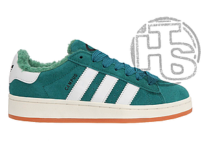 Жіночі зимові кросівки Адідас Adidas Campus 00s Forest Glade Green (хутро) HR1467