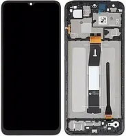 Дисплей Xiaomi Redmi 12C модуль у зборі (екран та сенсор) з рамкою,оригінал, чорний
