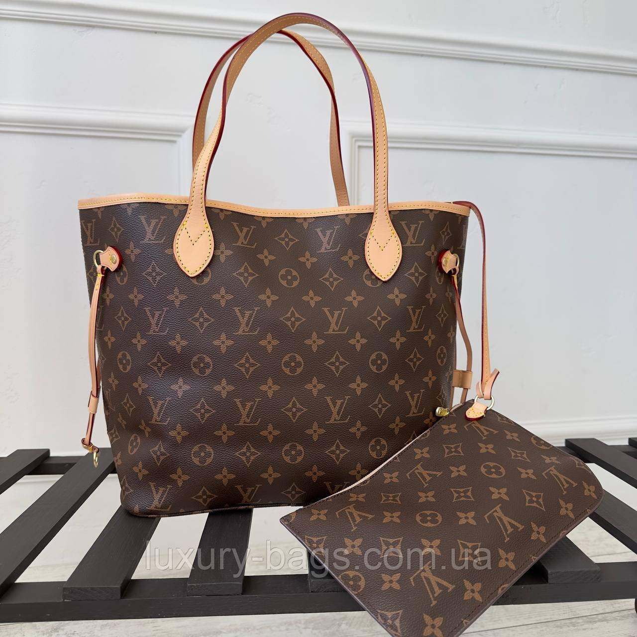 Жіноча стильна сумка Louis Vuitton Neverfull monogram