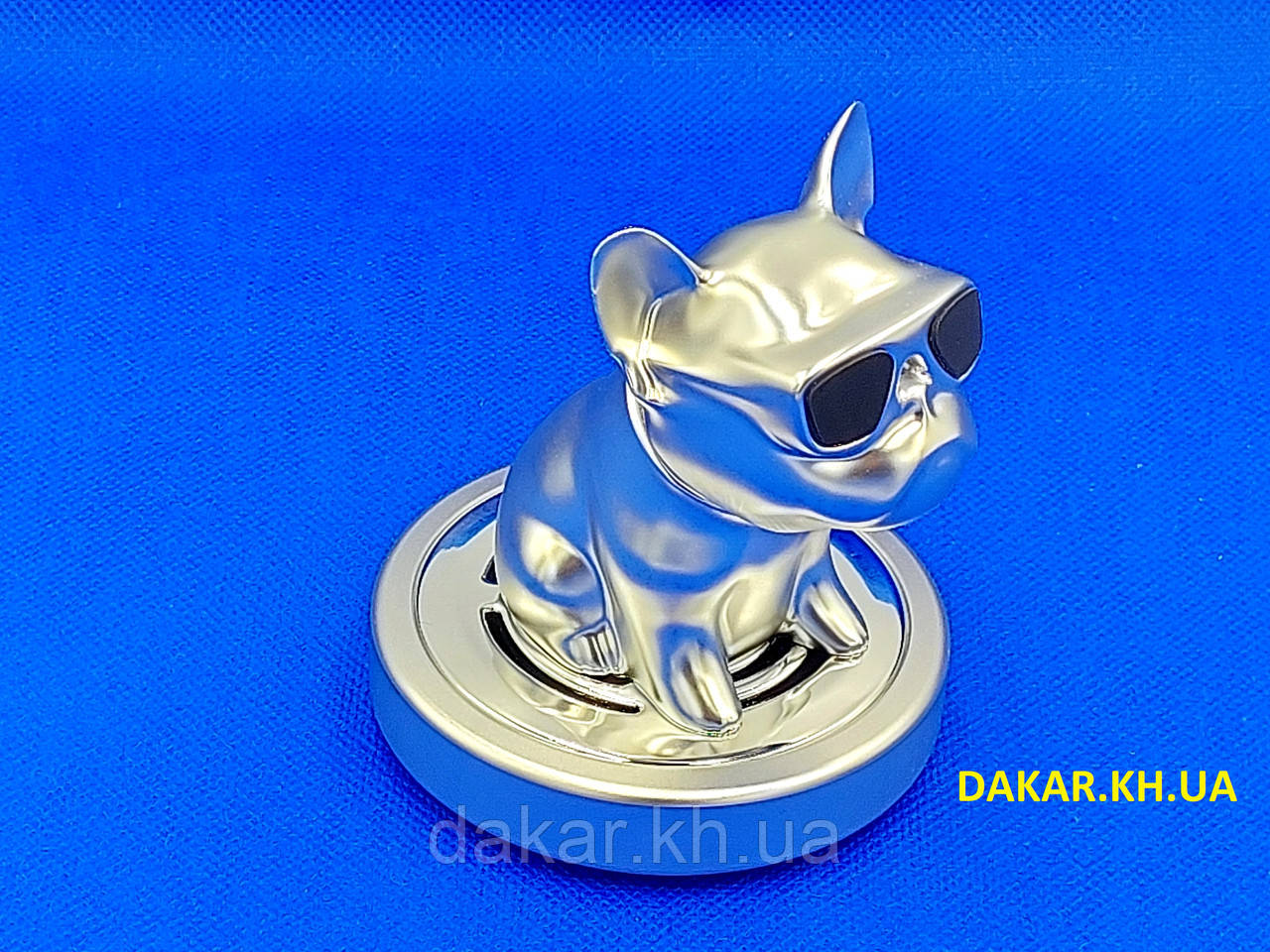 Ароматизатор Bulldog хром з головою що хитається Бульдог, фото 1