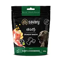 Savory Mobility Crunchy Snacks Rabbit & Chokeberries 200 г лакомство для собак (167167-23) LV