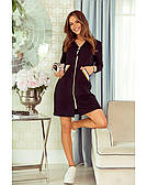 Жіночий халат - туніка з капюшоном. Модель Enia Eldar чорний