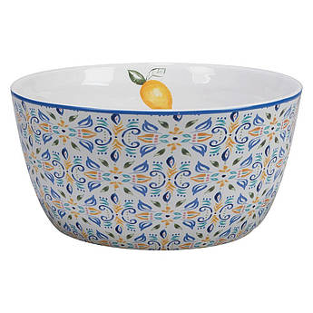 Високий салатник з кераміки з малюнком "Лимонад" Certified International