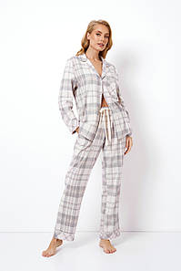 Стильна фланелева жіноча піжама Aruelle Avery Pajama Long XXL